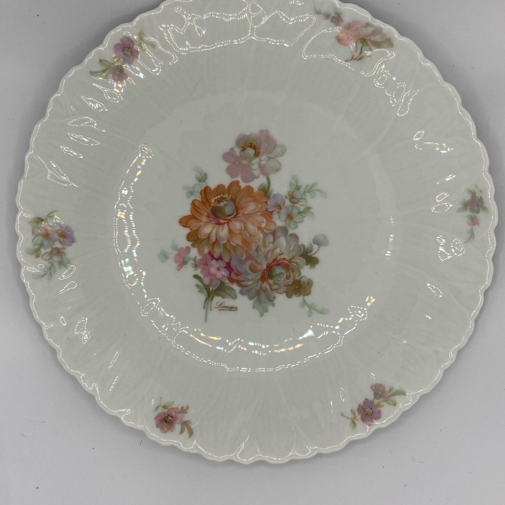 Serving Plate France Limoges 3D Petals Floral pre-owned